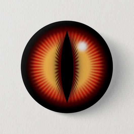 Rotes Auge eines Drachen Button (Vorderseite)