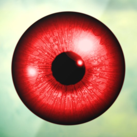 Rotes Auge Fensteraufkleber (Blatt 3)