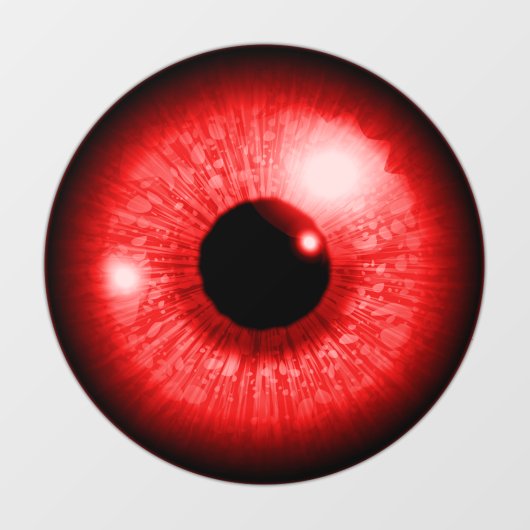 Rotes Auge Fensteraufkleber (Blatt)