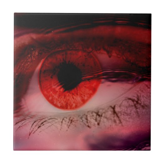 Rotes Auge Fliese (Vorderseite)