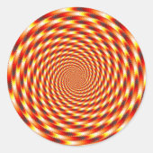 Rotes Auge - Fraktal Runder Aufkleber (Vorderseite)