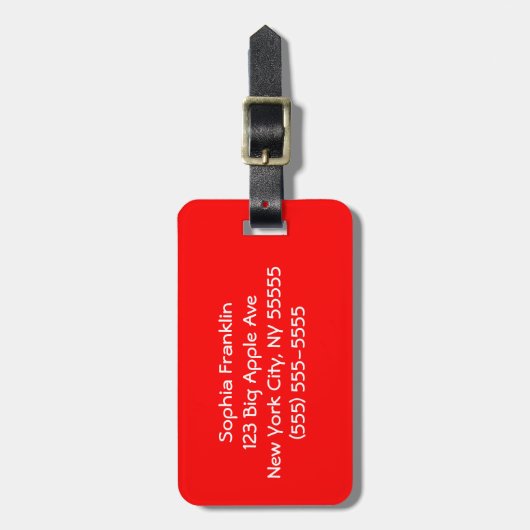 Rotes Auge Gepäckanhänger (Vorderseite vertikal)