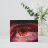 Rotes Auge Postkarte (Stehend Vorderseite)