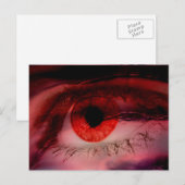 Rotes Auge Postkarte (Vorne/Hinten)