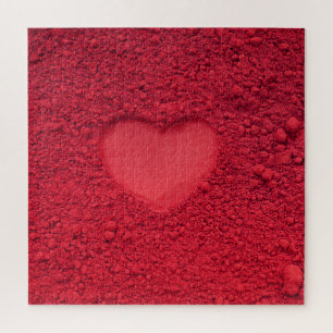 Rotes Auge Schattenherz: Matte Kosmetische Textur Puzzle