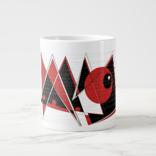 Rotes Auge sieht extra große Tasse