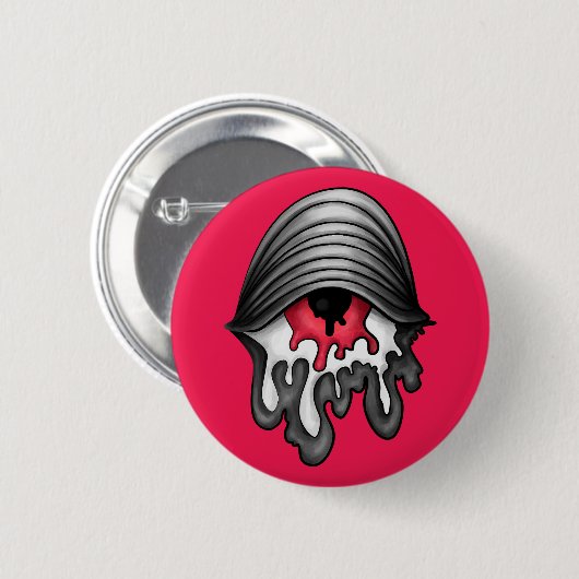 Rotes Auge: Surrealer Horror Button (Vorne & Hinten)