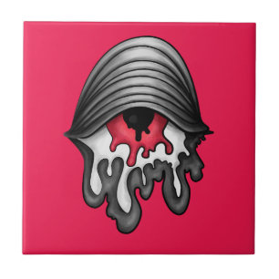 Rotes Auge: Surrealer Horror Fliese