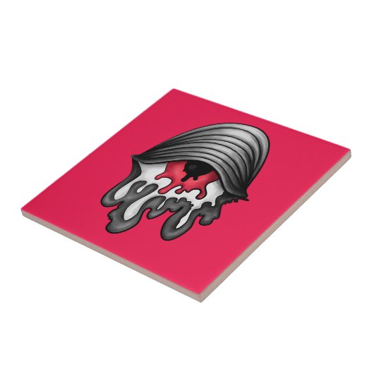 Rotes Auge: Surrealer Horror Fliese (Seite)