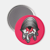 Rotes Auge: Surrealer Horror Magnet (Vorderseite/Rückseite)