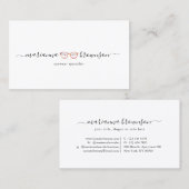 Rotes Auge trägt Brille Visitenkarte (Vorne/Hinten)