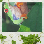 Rotes Auge Treefrog Pair, Agalychinis callidryas Geschirrtuch (Gefaltet)