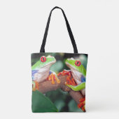 Rotes Auge Treefrog Pair, Agalychinis callidryas Tasche (Rückseite)