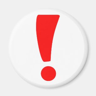 Rotes Ausrufezeichen Magnet