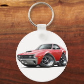 Rotes Auto 1970 AMX Schlüsselanhänger (Vorderseite)