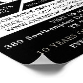 Rotes Auto, Auto abwaschen, Reinigungsservice Werb Poster (Ecke)