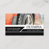 Rotes Auto, Auto waschen, Reinigungsservice Visitenkarte (Vorderseite)