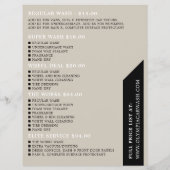 Rotes Auto, Auto Wash, Reinigungsservice Werbung Flyer (Hinten)