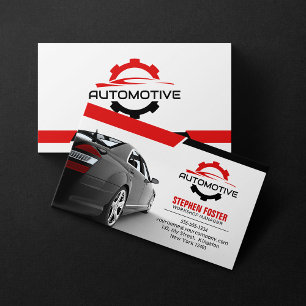 Rotes Auto Kraftfahrzeug Reparatur Autoteile Visitenkarte