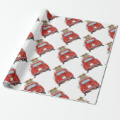 Rotes Auto mit Weihnachtsgeschenken Umschlagpapier Geschenkpapier (Ungerollt)