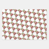 Rotes Auto mit Weihnachtsgeschenken Umschlagpapier Geschenkpapier Set (Vorderseite 2)