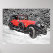 Rotes Auto Poster (Vorne)