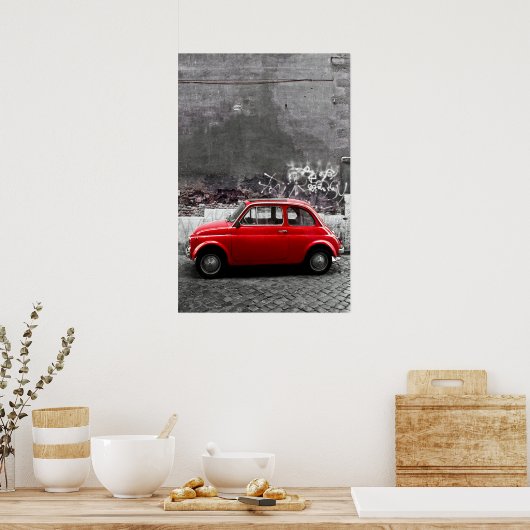 Rotes Auto Poster (Küche)