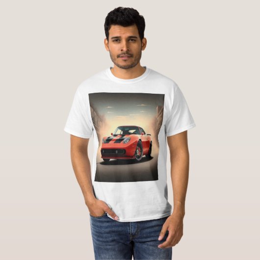 rotes Auto T-Shirt (Vorne ganz)