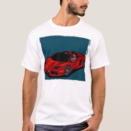 rotes Auto T-Shirt