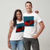 rotes Auto T-Shirt (Unisex)