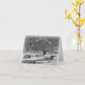 Rotes Auto und Bridge-Karten Karte (Gelbe Blume)