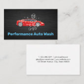 Rotes Auto Visitenkarte (Vorne/Hinten)