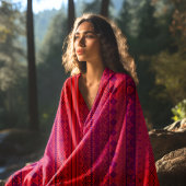 Rotes Aztekenmuster Strandtuch