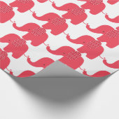 Rotes Baby-Elefant-Packpapier Geschenkpapier (Ecke)