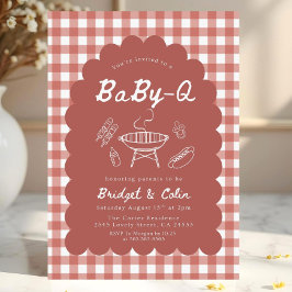 Rotes Baby Q Baby Shower Einladung | Bbq Grill Bab