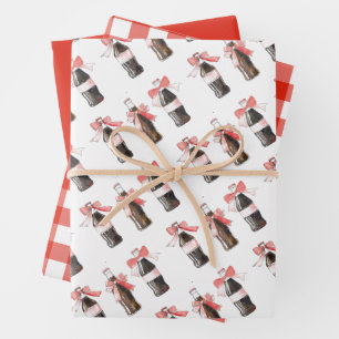 Rotes Baby-Soda Ready to POP Geschenkpapier Set