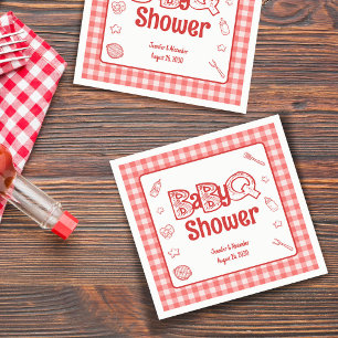 Rotes BaByQ-Baby-Party BBQ Serviette