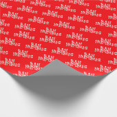 Rotes Bah Humbug-WeihnachtsPackpapier Geschenkpapier (Ecke)