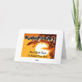 Rotes Ballsun-Weihnachten Feiertagskarte (Rückseite)