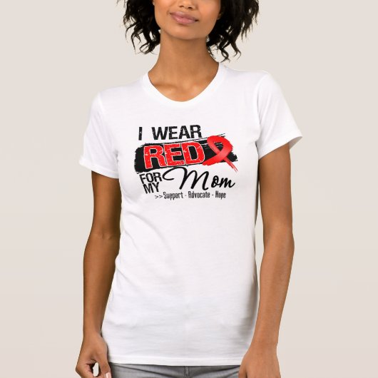 Rotes Band-Bewusstsein - Mamma T-Shirt (Vorderseite)