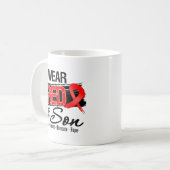 Rotes Band-Bewusstsein - Sohn Kaffeetasse (Vorderseite Links)