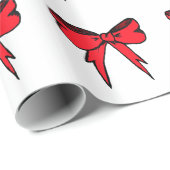 Rotes Band-Bogen-Packpapier Geschenkpapier (Rolleneckpunkt)