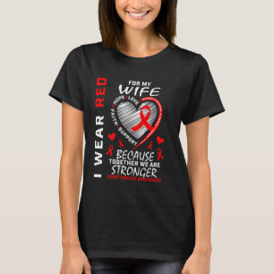 Rotes Band Ehefrau Herzkrankheit Bewusstsein Inspi T-Shirt