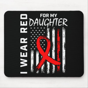 Rotes Band Für Das Bewusstsein Für Herzkrankheiten Mousepad