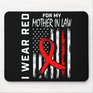 Rotes Band Für Die Herzkrankheit Meiner Schwiegerm Mousepad