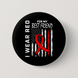 Rotes Band Für Mein Bester Freund Herzkrankheit be Button