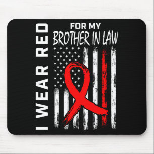 Rotes Band Für Schwager Herzkrankheit Bewusstsein Mousepad