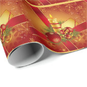 Rotes Band Geschenkpapier (Rolleneckpunkt)