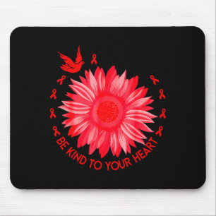 Rotes Band Herzkrankheit Bewusstseinsgeschenke Her Mousepad