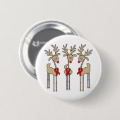 Rotes Band-Ren - AIDS u. HIV Button (Vorne & Hinten)